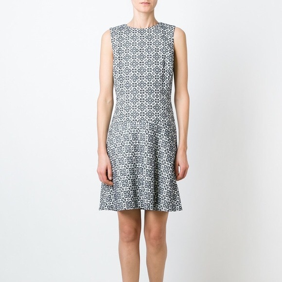 NWT Tory Burch Flared Sleeveless Jacquard Dress - Picture 5 of 8